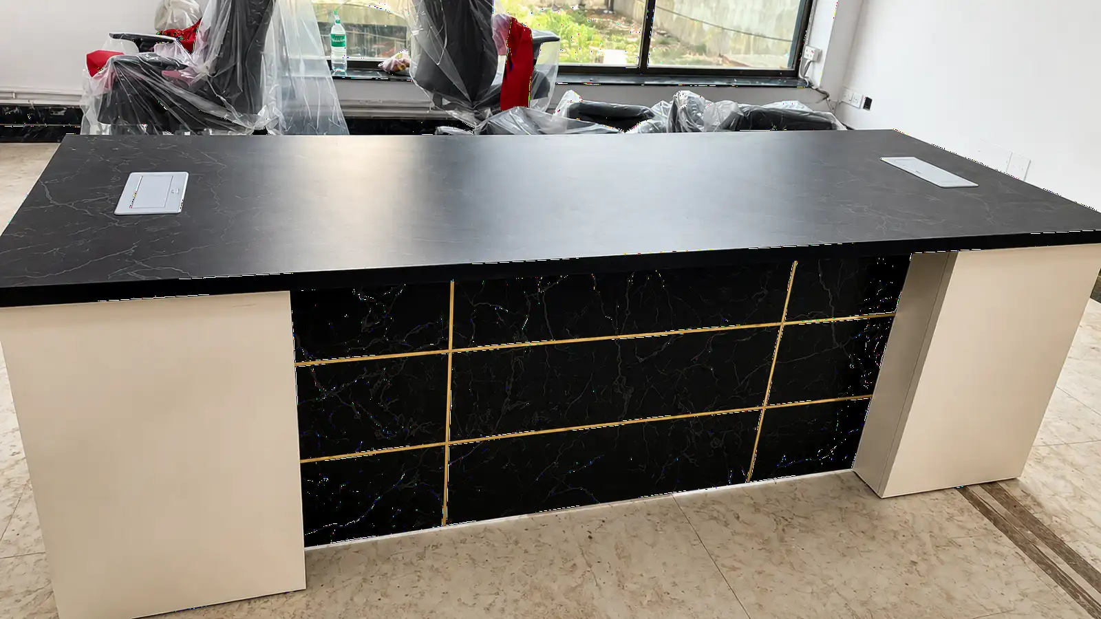 Reception Desk Build — Harmano Space Solutions